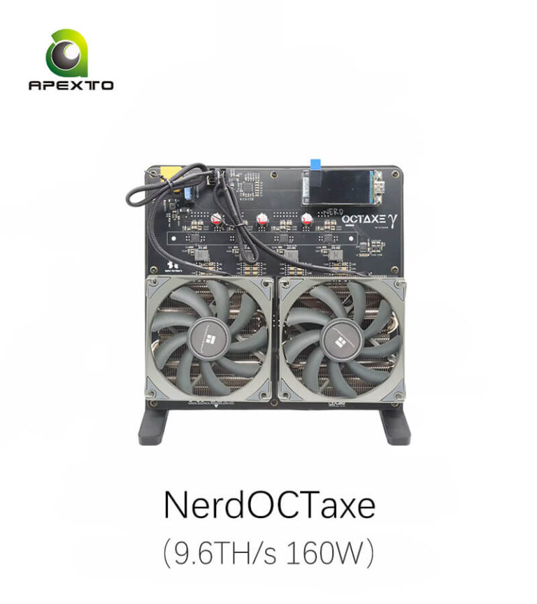 Apexto Mining Bitaxe NerdOCTaxe 9.6Th/s 160W Bitcoin Solo Miner