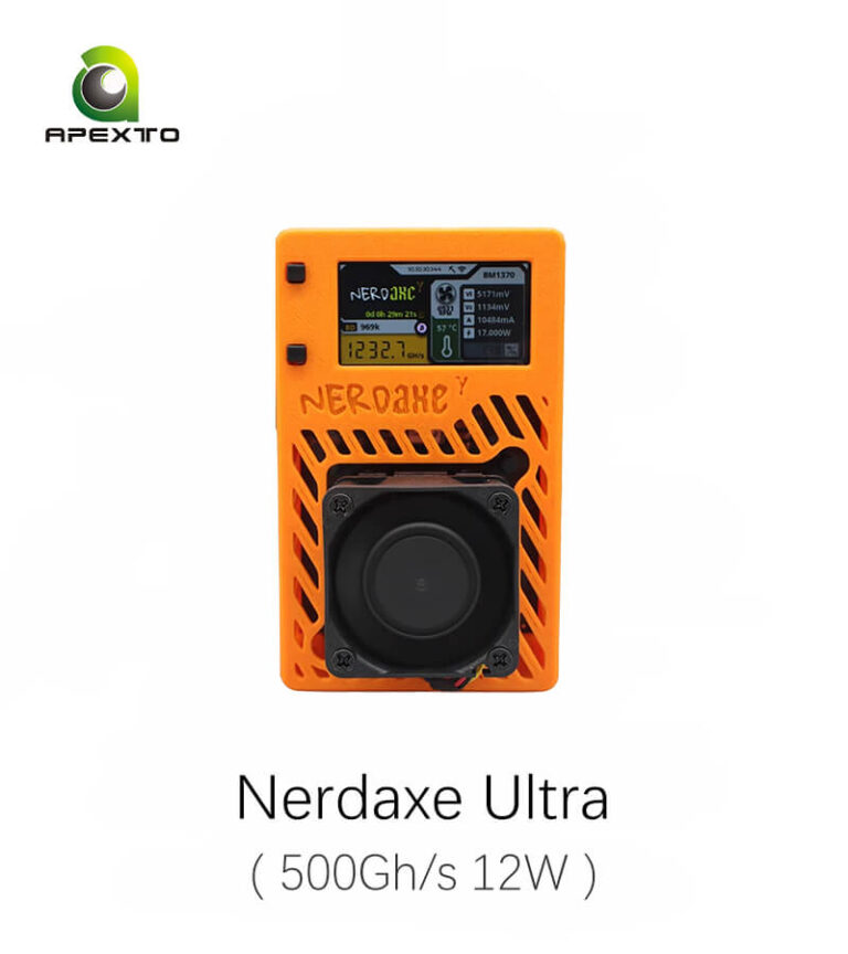 Nerdaxe Ultra 500Gh/s 12W Bitcoin Solo Miner