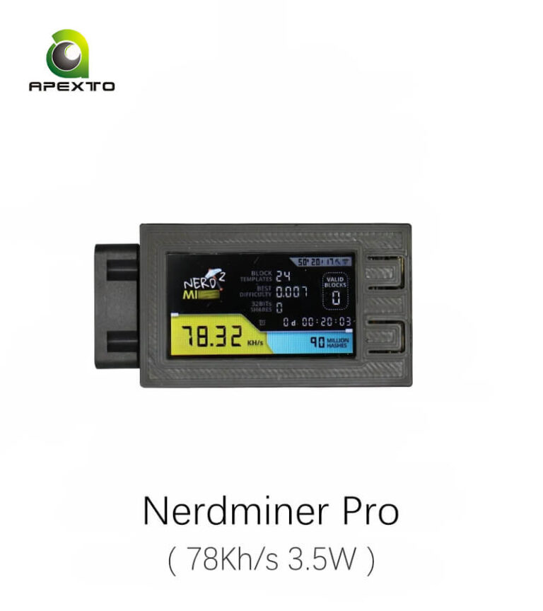 Nerdminer Pro 78KH/s 3.5W Bitcoin Solo Miner