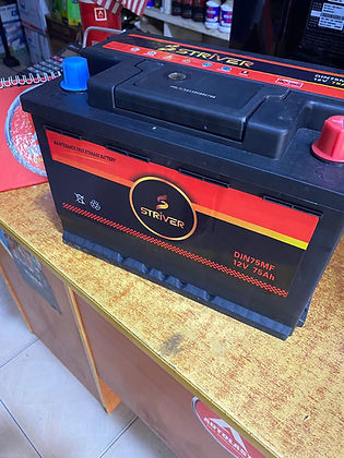Racer Power Battery Striver DIN75MF 12V 75Ah 15 Plate MF Battery