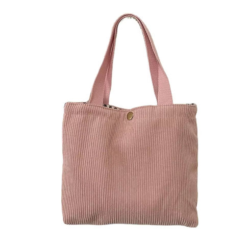 Wenzhou Zhonggao Crafts & Gifts Co., Ltd. Women's Eco-Friendly Corduroy Tote Bag Custom Printed Logo Screen Pattern for Gifts