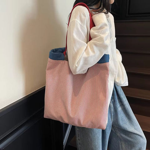 Wenzhou Zhonggao Crafts & Gifts Co., Ltd. High Quality Cotton Tote Bag Women's Large Capacity Shoulder Bag