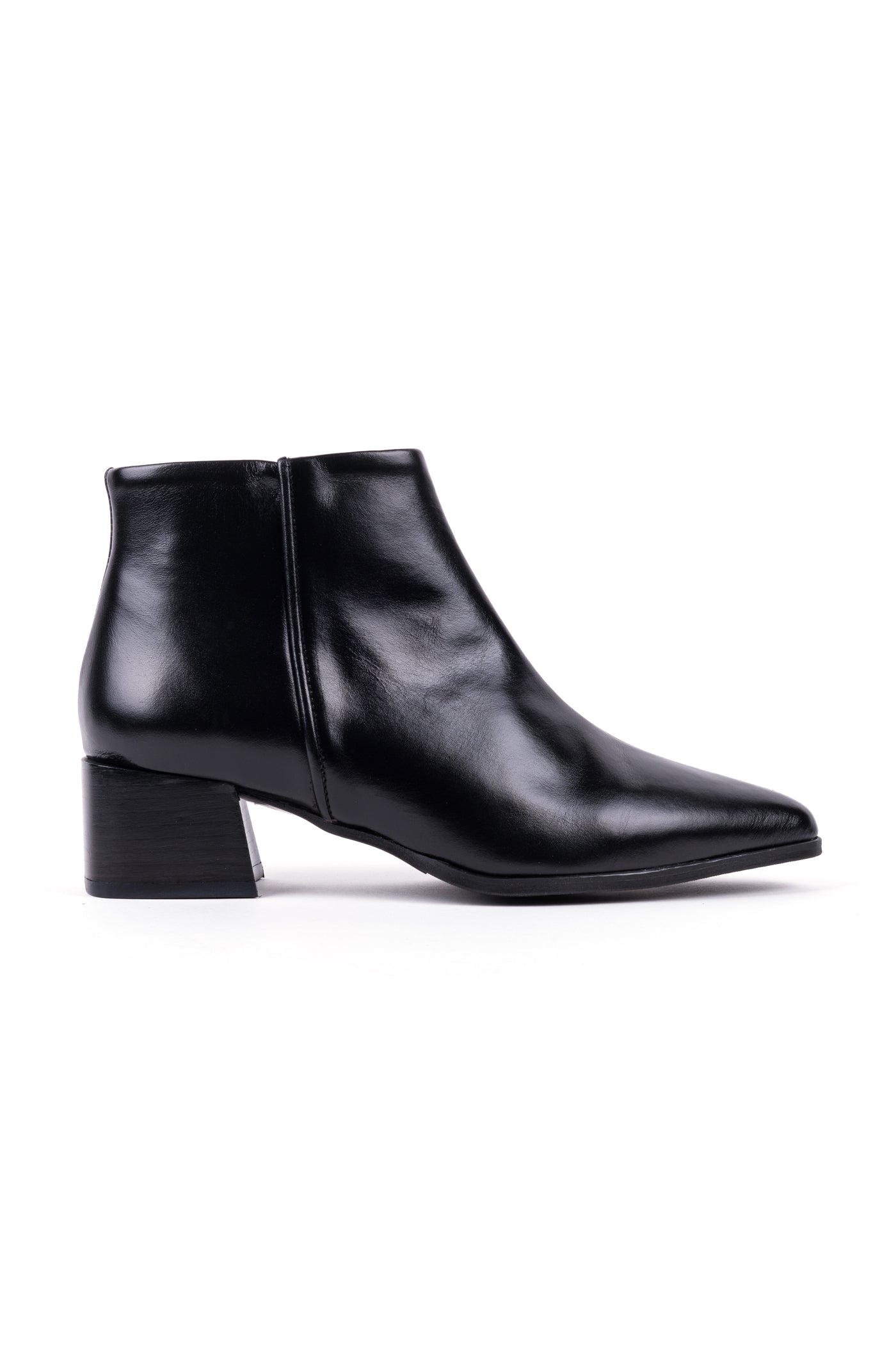 Zilian Botins de salto médio em pele Preto