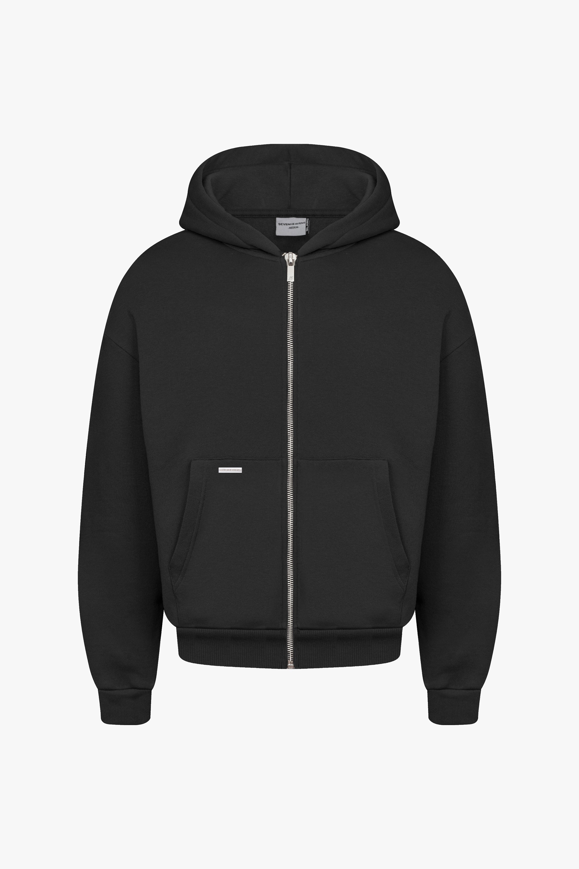 SEVENHEAVENS Heavy Blank Zip Hoodie Black