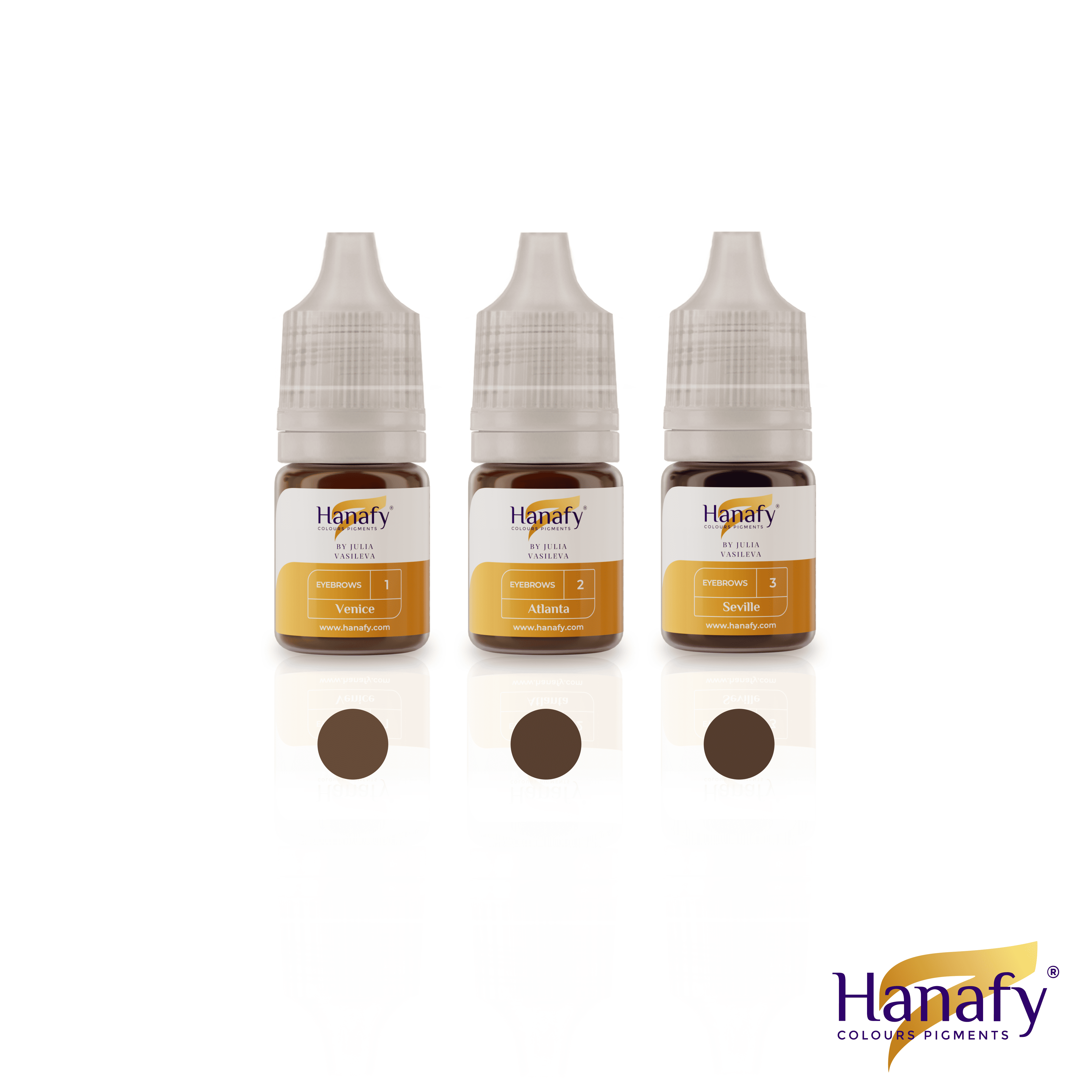 Hanafy Colours Pigments 5ml Bohemian Brows Mini Set
