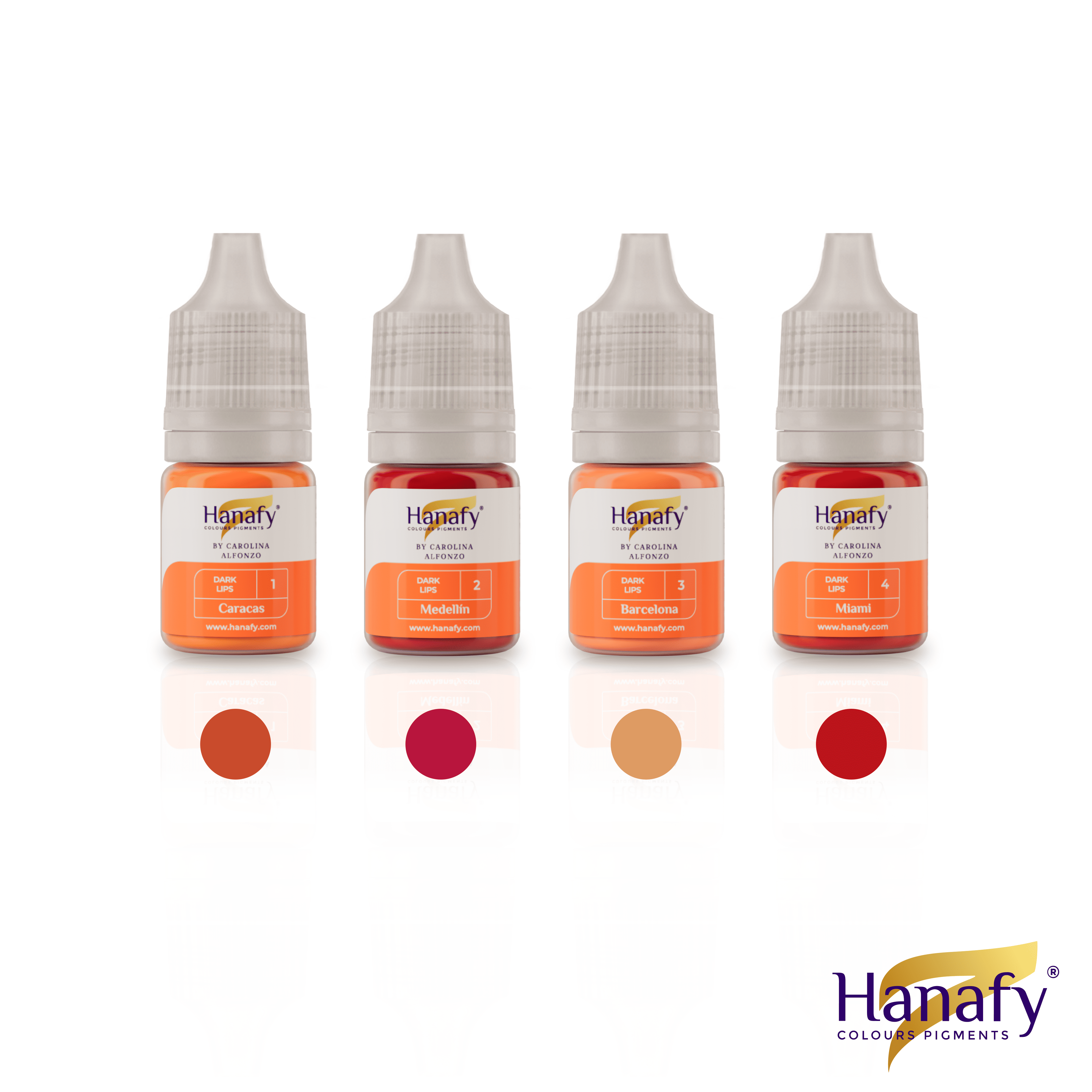 Hanafy Colours Pigments 5ml Dark Lips Mini Set