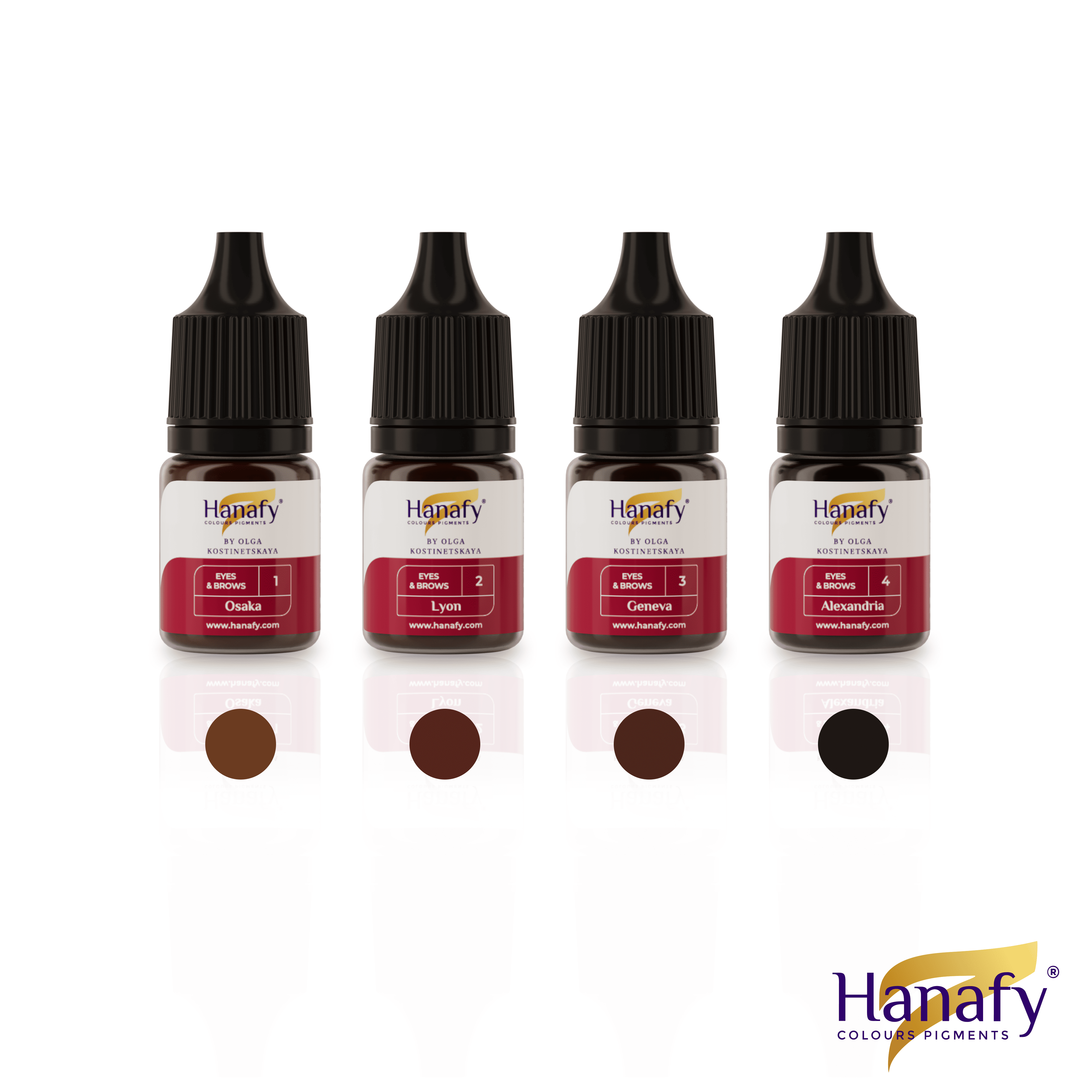 Hanafy Colours Pigments 5ml Eyes & Brows Mini Set by Olga Kostinetskaya