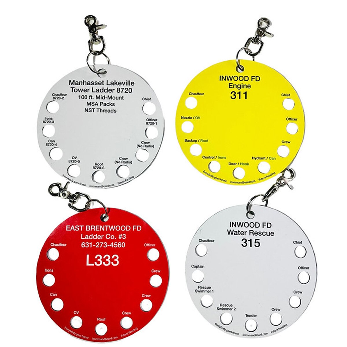 iCommandBoard Rig Assignment Tag with Metal Clip (Customizable)