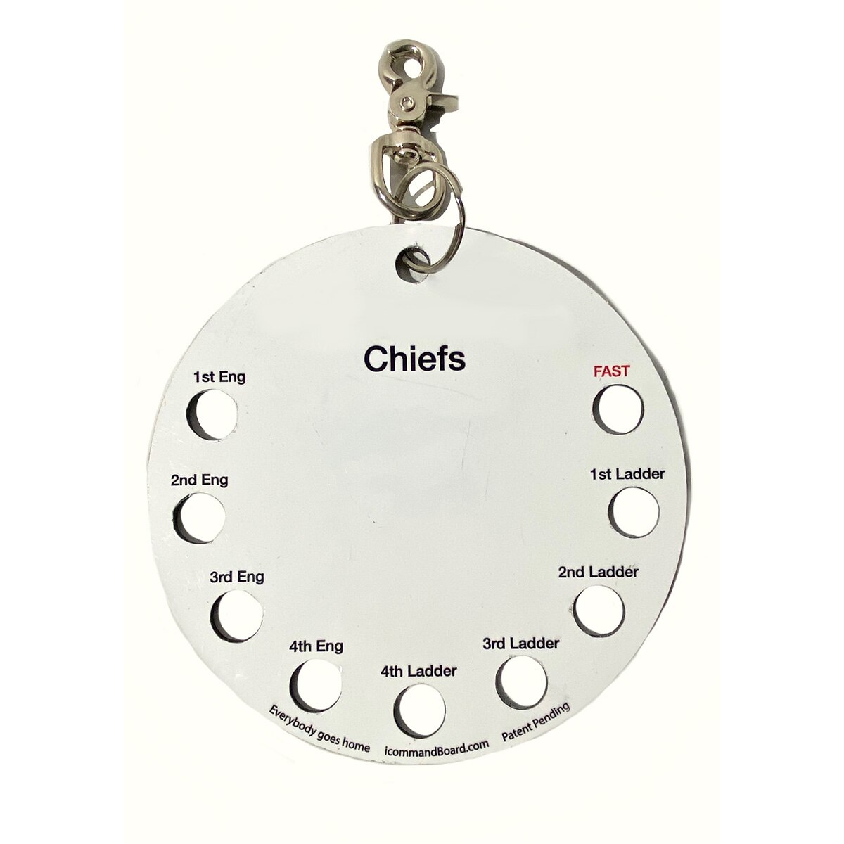 iCommandBoard 8" Circular Chief Accountability Incoming Unit Tag System