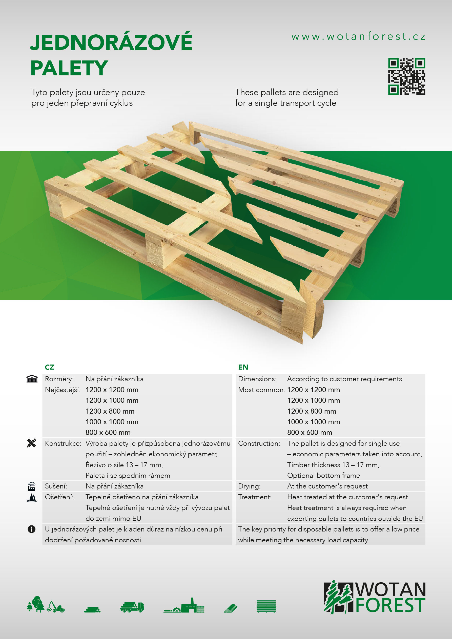 Wotan Forest, a.s. Disposable pallets