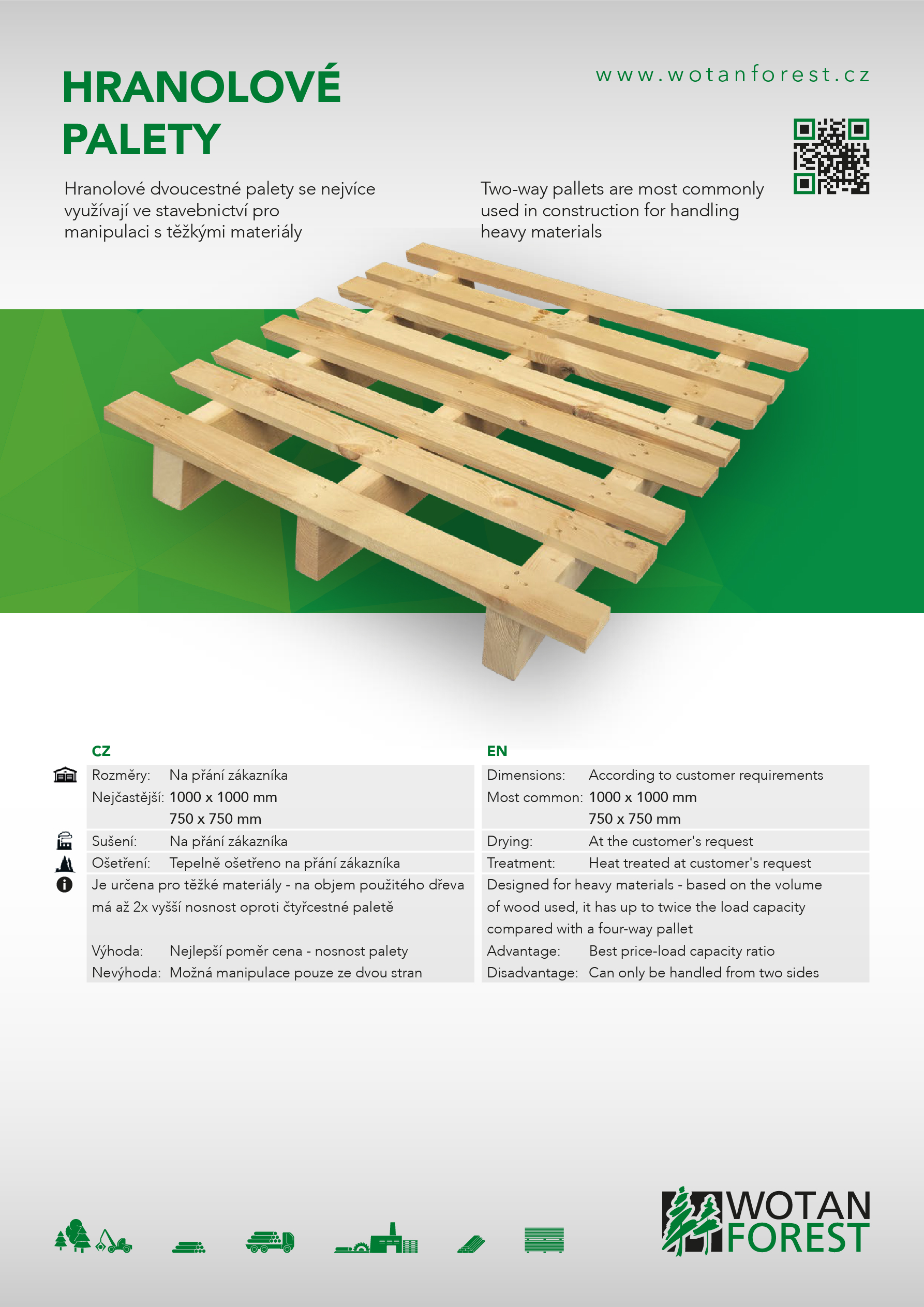 Wotan Forest, a.s. Rectangular pallets