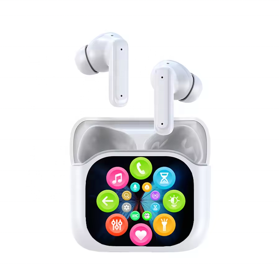 Xintu ANC TWS Earphone JM19 LCD Touch Screen Wireless Earbuds Waterproof Gaming Wireless Earphone AI Translator Headphones