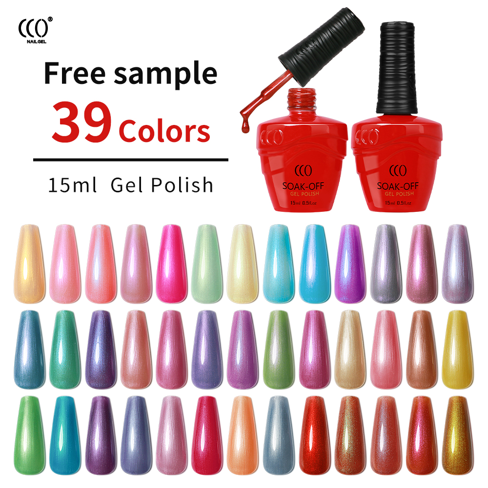 Guangzhou Cocome Cosmetics Co., Ltd. CCO Wholesale 15ml Red Bottle 39 Colors HEMA & TPO Free SOAK-OFF UV Gel Nail Polish