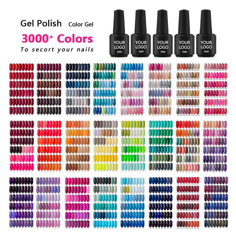CCO Private Label UV Gel Nail Polish 15ml 7ml Color Gel HEMA TPO HPMA Free French Style Bottle Packing