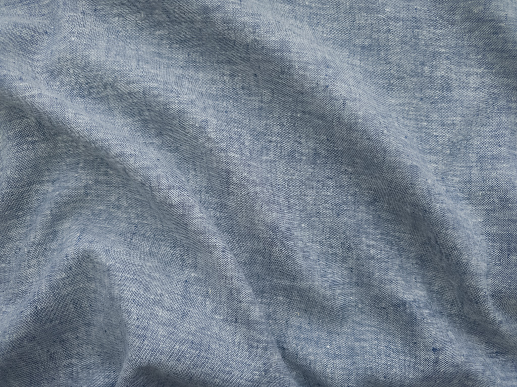 Stonemountain & Daughter Fabrics Hemp/Organic Cotton Stretch Chambray - Denim Blue