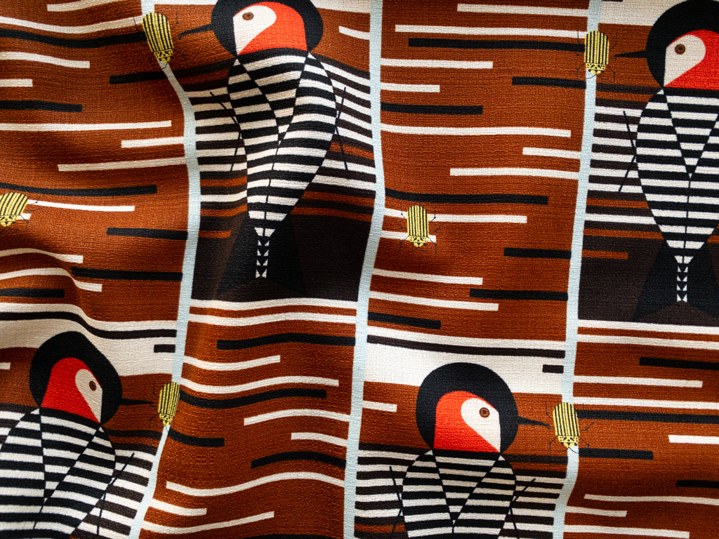 Stonemountain & Daughter Fabrics Charley Harper – Organic Cotton Barkcloth – Baffling Belly