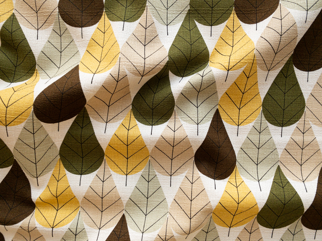 Stonemountain & Daughter Fabrics Charley Harper – Organic Cotton Barkcloth – Octoberama - Brown
