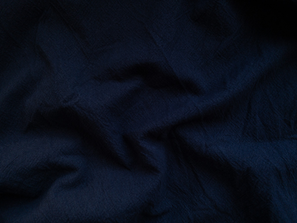 Crinkled Organic Cotton Sheeting – Denim