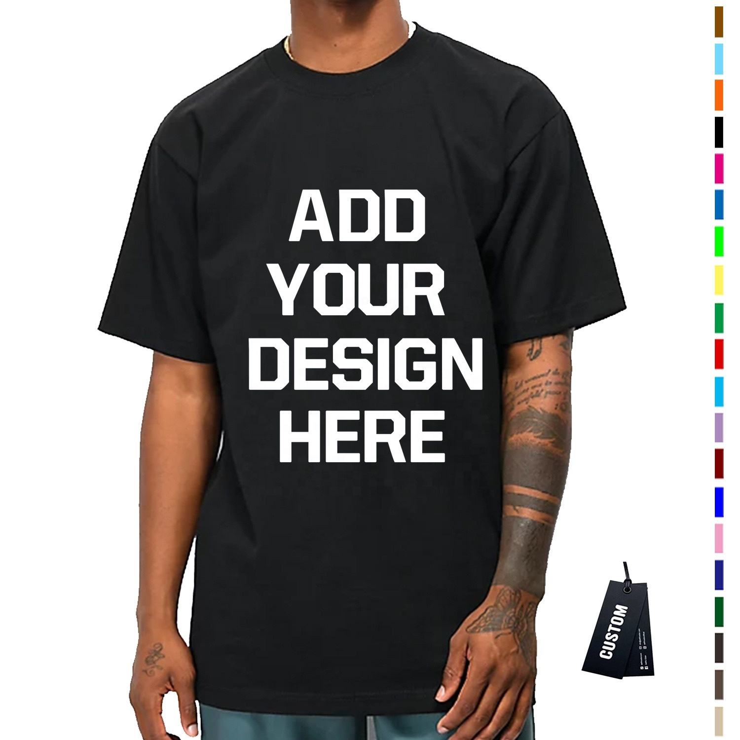 Sichuan Sustainable Garments Co., LTD Custom Printed logo 100% Premium Cotton Tshirt Men’s Customized Personalize Brand Tshirt...
