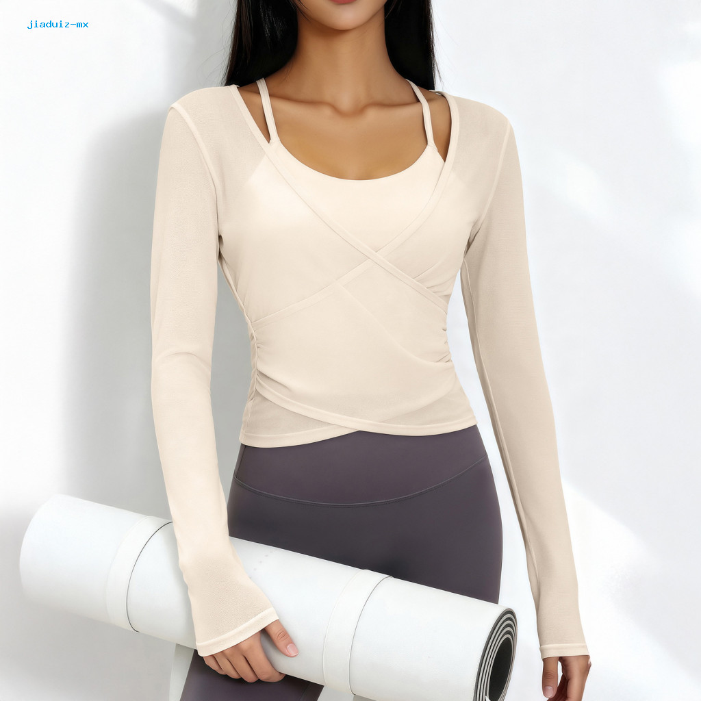 Sichuan Sustainable Garments Co., LTD Lightweight Sportswear Soft Resilient Activewear Women’s Long Sleeve Yoga Two-piece Set –...