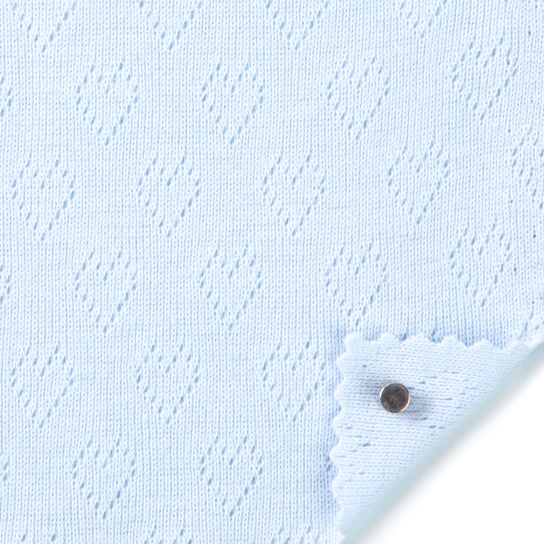 Yardblox Fabrics Solid Stretch Combed Cotton Pointelle A127407