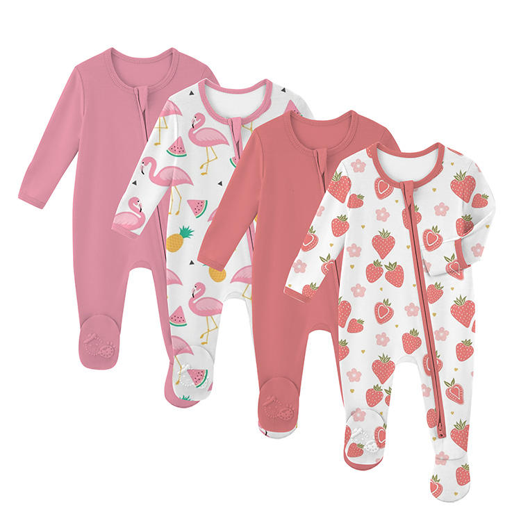 Jingzhou Xinyuan Clothing Co., Ltd. CPC CE GOTS Comfortable Baby Clothing Rompers Footie Pajamas Set for Infant Toddler Daily...