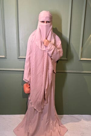 The Abaya World 3 Piece Pleated Khimar & Abaya set
