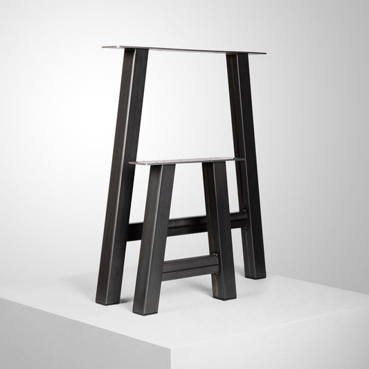 Hairpinlegs.com Customizable A Tube Table Leg - Black Powder Coat