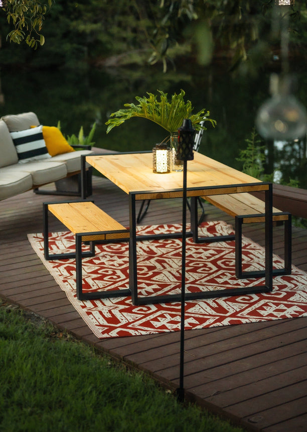 Semi Exact DIY Outdoor Slat Table & Bench Leg