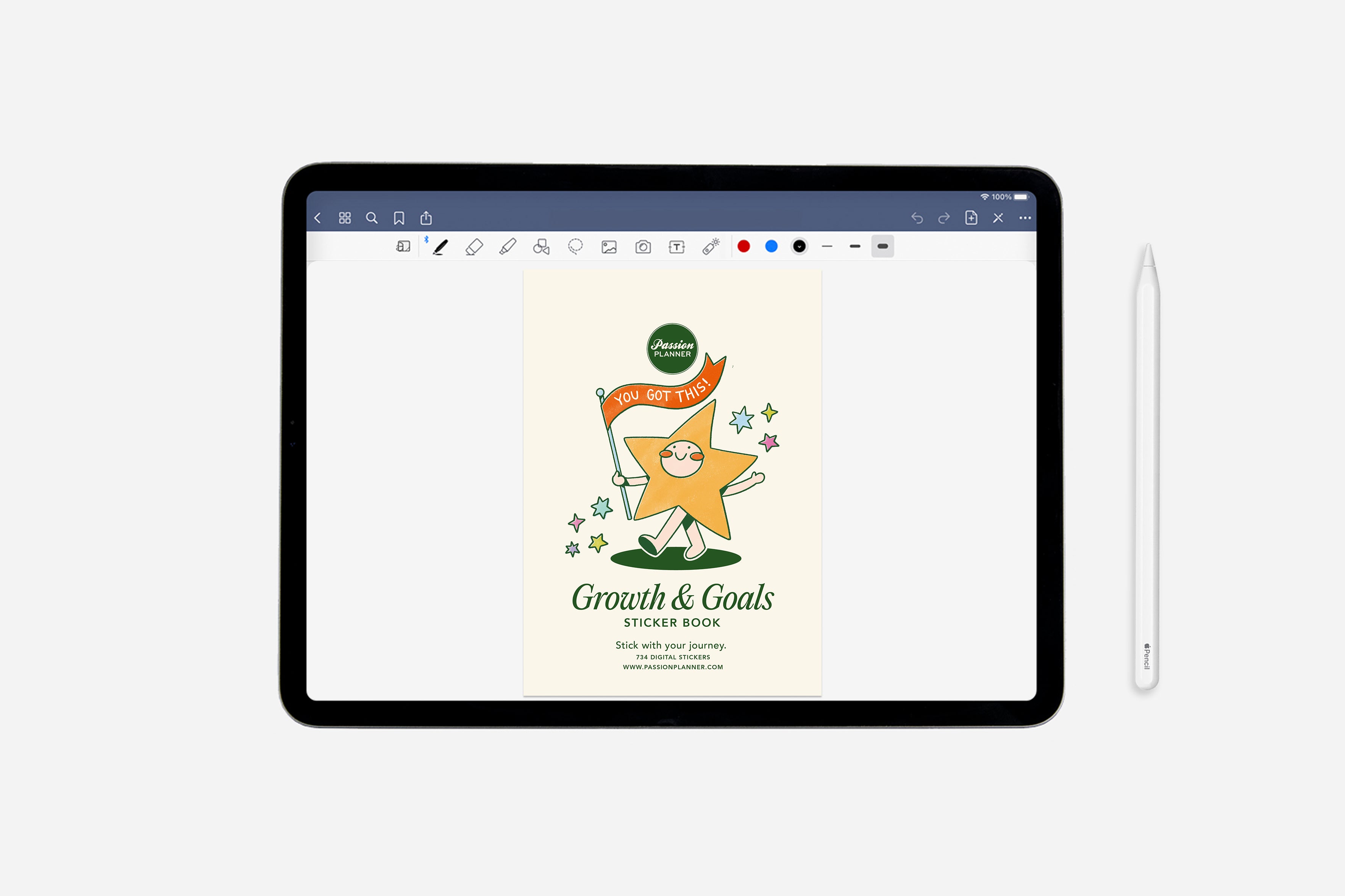 Digital Growth and Goals Sticker Book