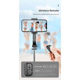 Wholesale Detachable Phone Clip With 360 Degree Rotation Remote Control Selfie Stick Tripod With Beauty Light