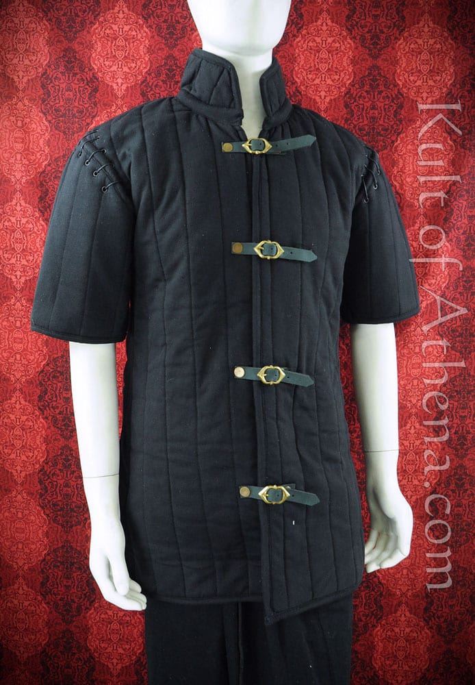 Kult of Athena Modifiable Gambeson with Optional Half-Sleeves - Black - CLOSEOUT