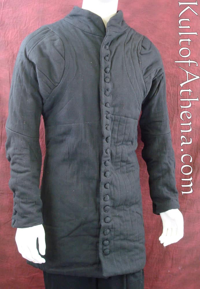 Kult of Athena 14th Century Gambeson - Black - Lord of Battles