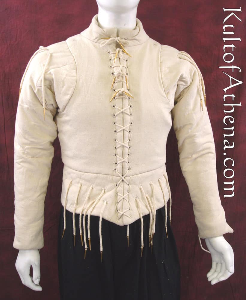 Kult of Athena 15th Century Arming Doublet - Natural - Lord of Battles