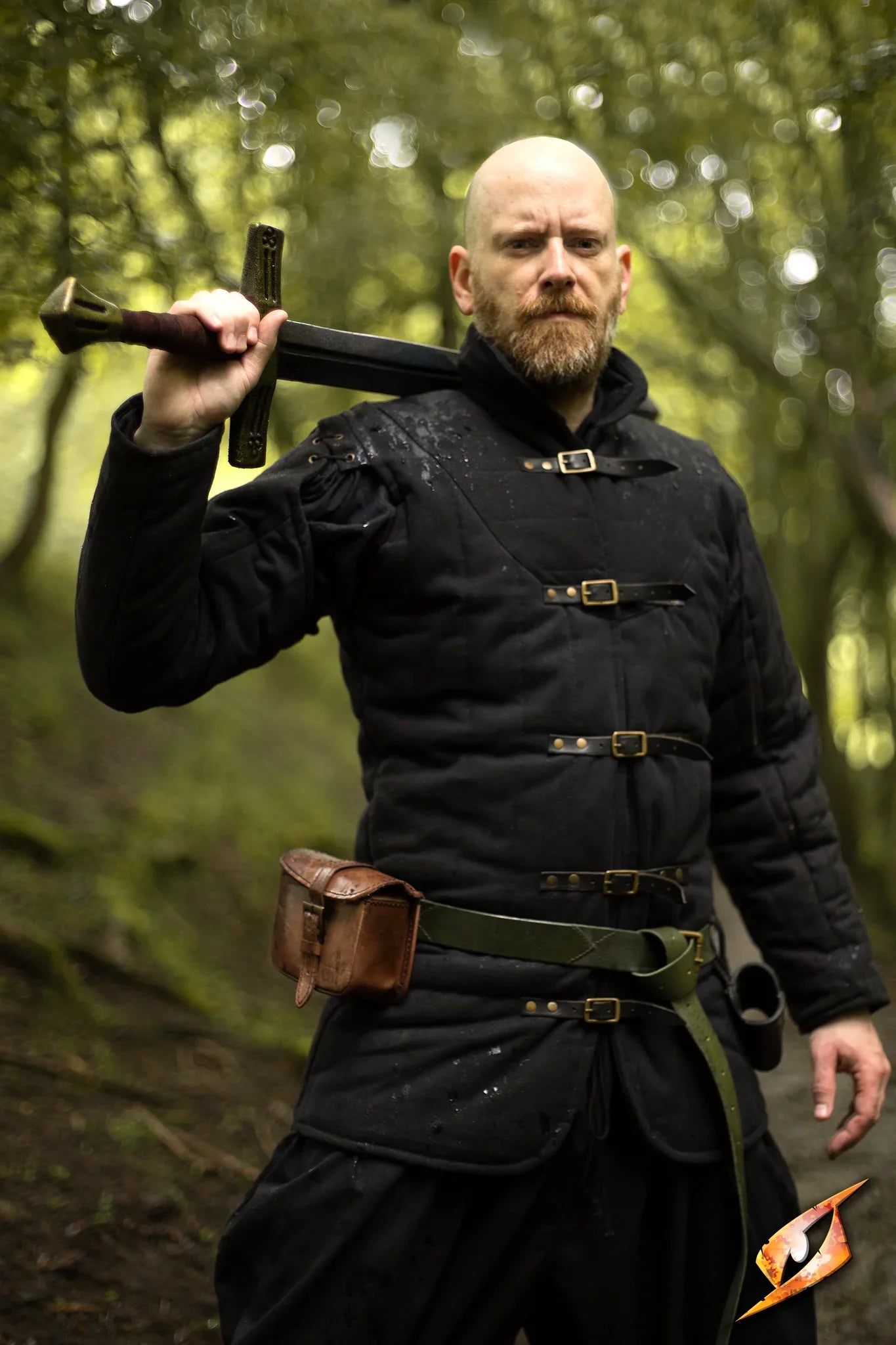 Epic Armoury Gambeson Warrior With Long Sleeves - Epic Black