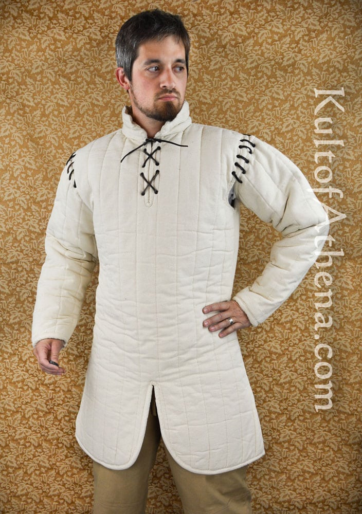 Gambeson with Removable Laced Arms - Natural - Deepeeka