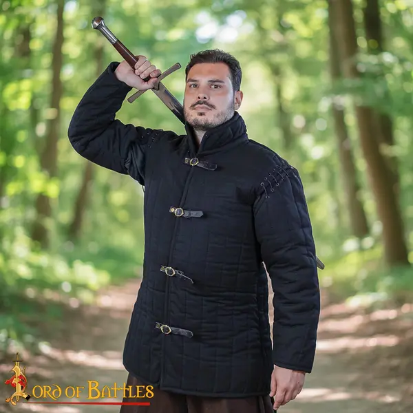 Lord of Battles Quilted Gambeson with Detachable Sleeves - 3 Layer Armor