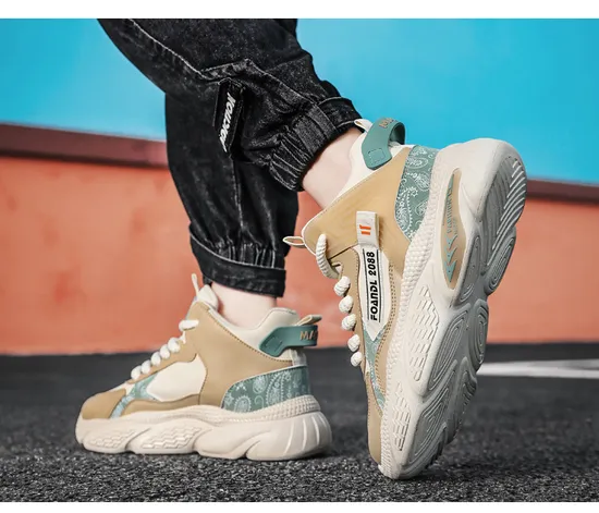 Men 2025 New Autumn and Winter Thick Sole Light Luxury Fashion Brand Running Fashionable and Casual