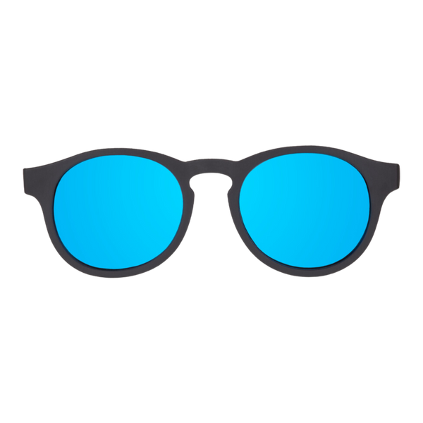 Jet Black Keyhole | Polarized Cobalt Blue Mirrored Lenses