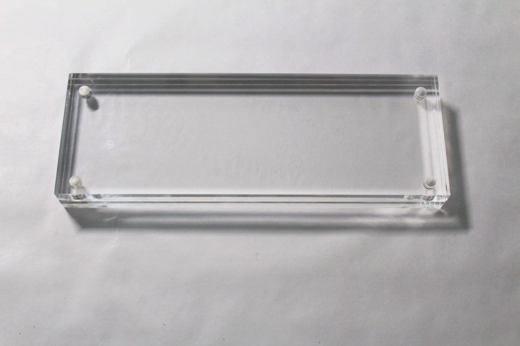 DISNOU Tombstone de metacrilato transparente rectangular