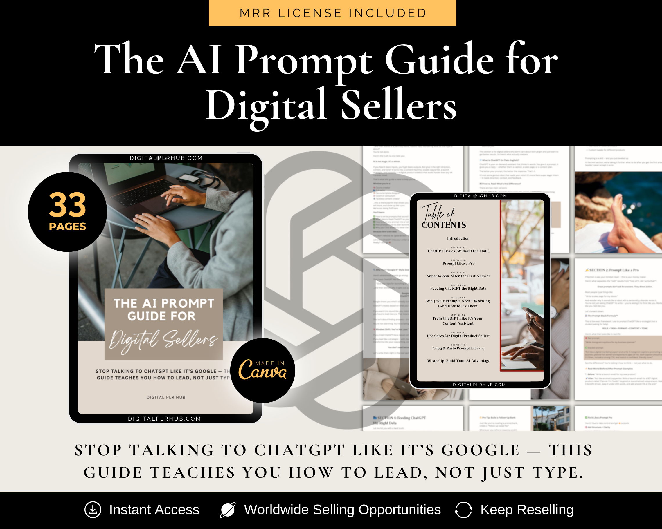Digital PLR Hub The AI Prompt Guide for Digital Sellers