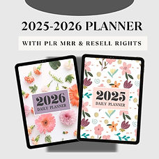 PLR Digital Planner 2025 - 2026