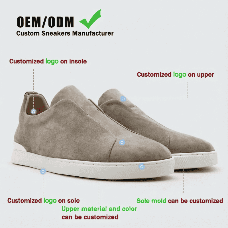 Lishangzi (XINZIRAIN Technology) OEM Custom Laceless Sneakers – Slip-On & Elastic Closure Manufacturer