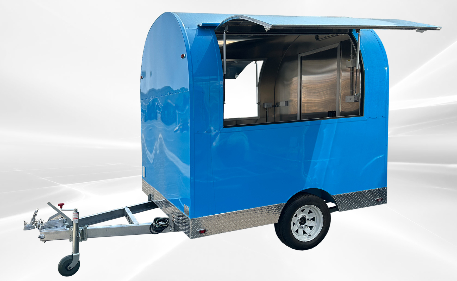 Cooler Depot USA 77 in Food Vending Trailer Mobile Concession Both windows FT41