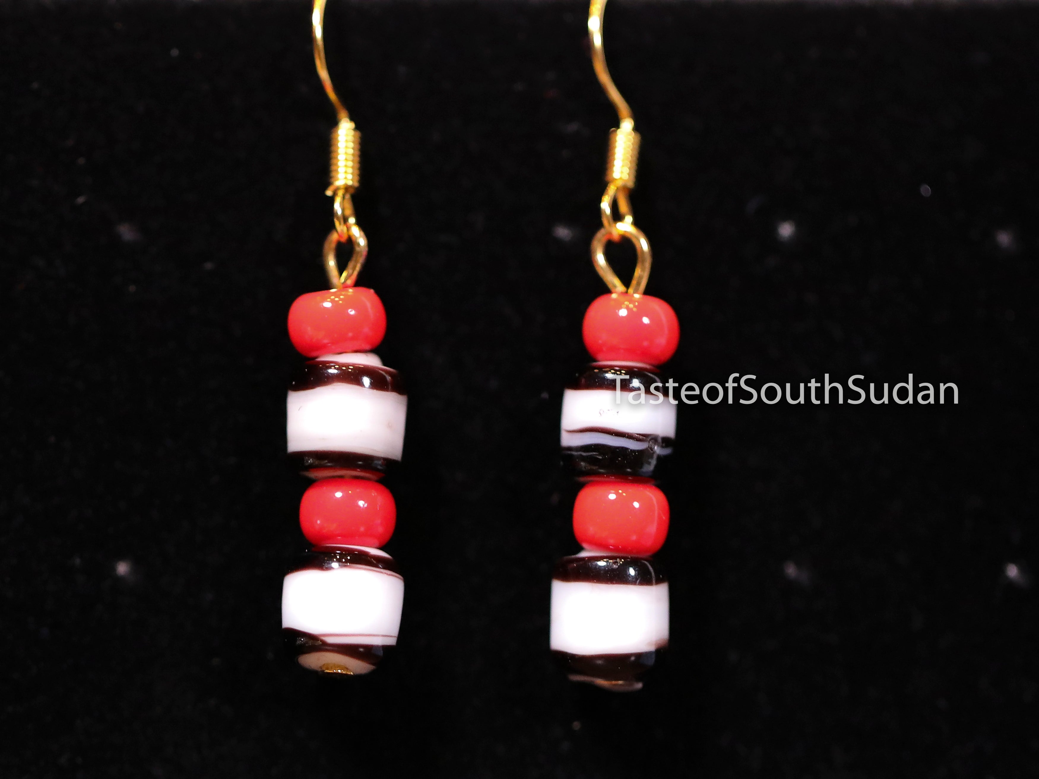 Taste of South Sudan South Sudanese African Beaded Earrings