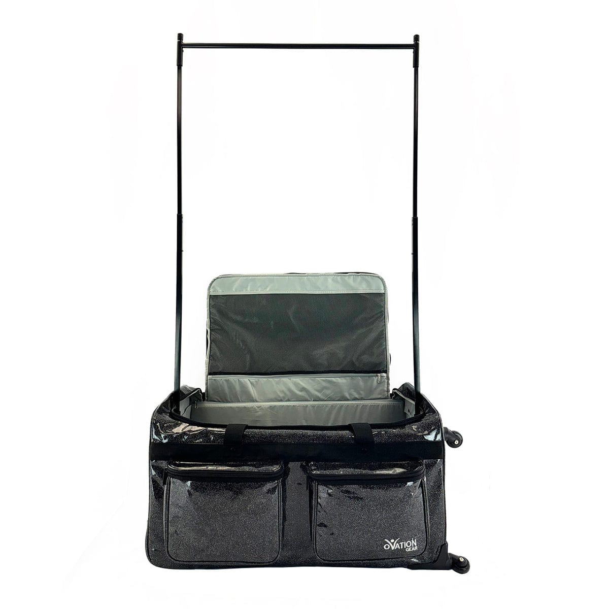 DanceSupplies.com Ovation Gear Sparkle Black 4-Wheel Performance Bag - Medium