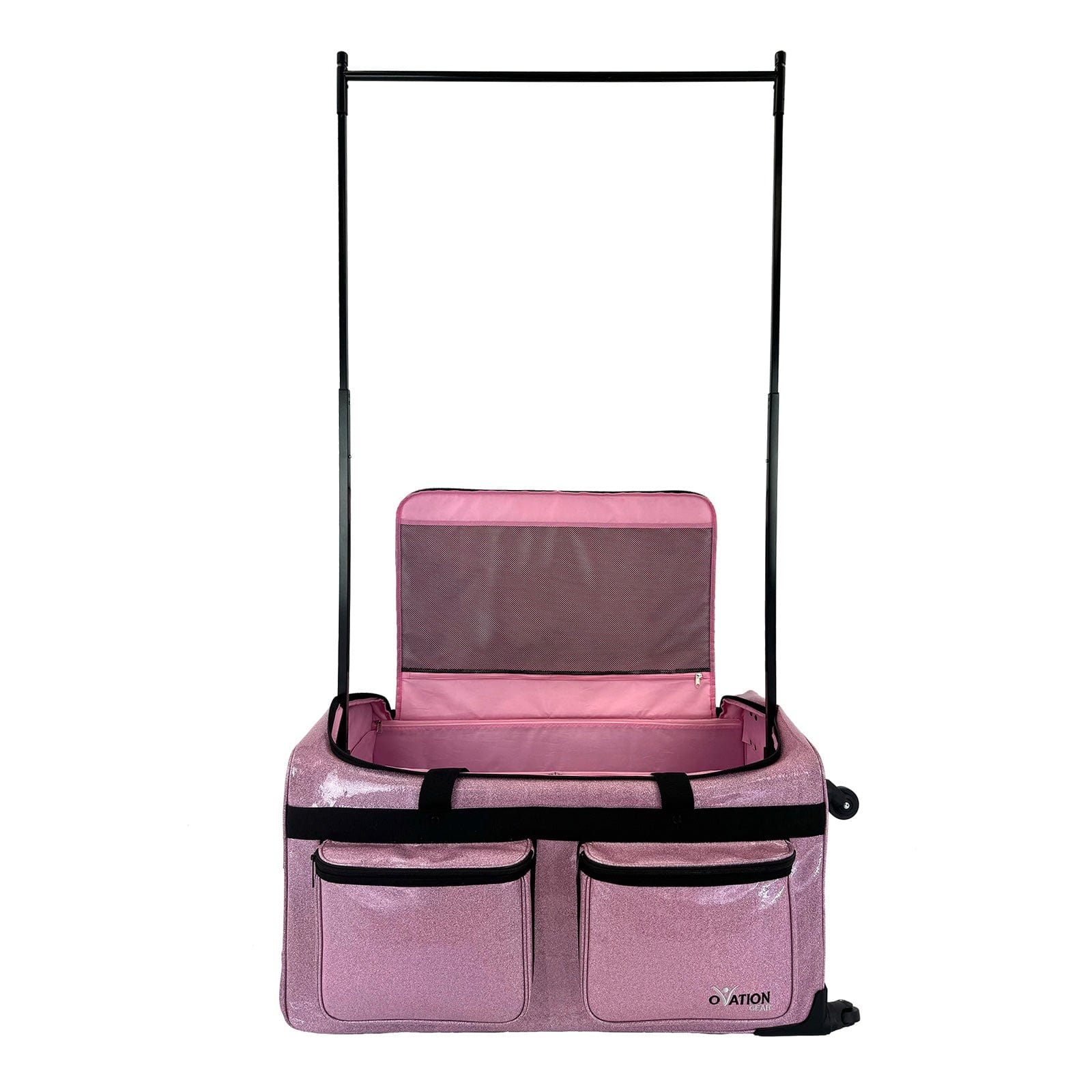 DanceSupplies.com Ovation Gear Sparkle Pink 4-Wheel Performance Bag - Medium