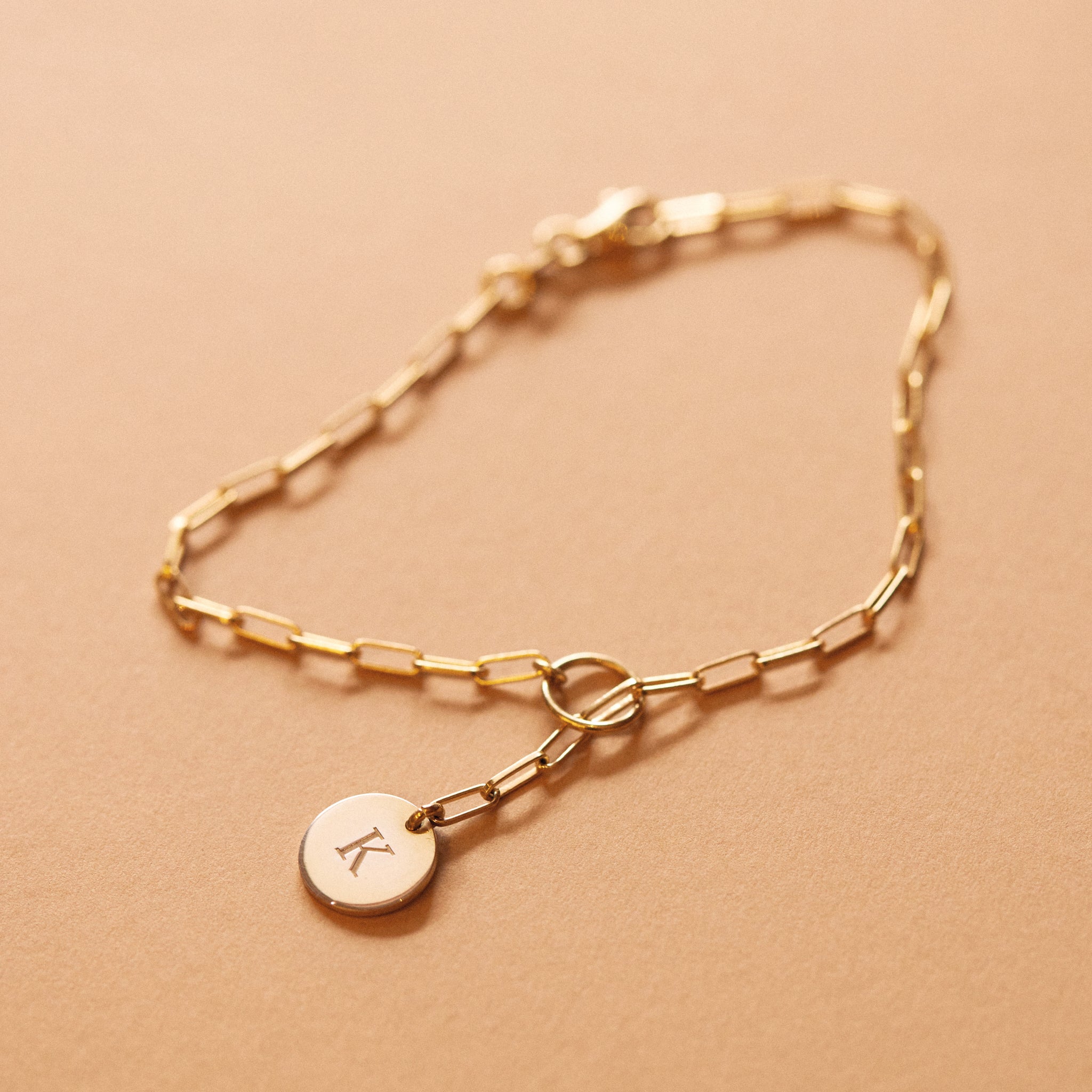 Famke Jewellery Sun & Moon Paperclip Lariat Bracelet