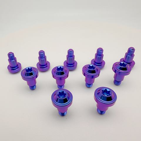 Baoji Xijing New Material Technology Limited Anodized Purple-blue Gr5 Titanium Flat Head M6 Bolts for Modified Motorcycles-High...