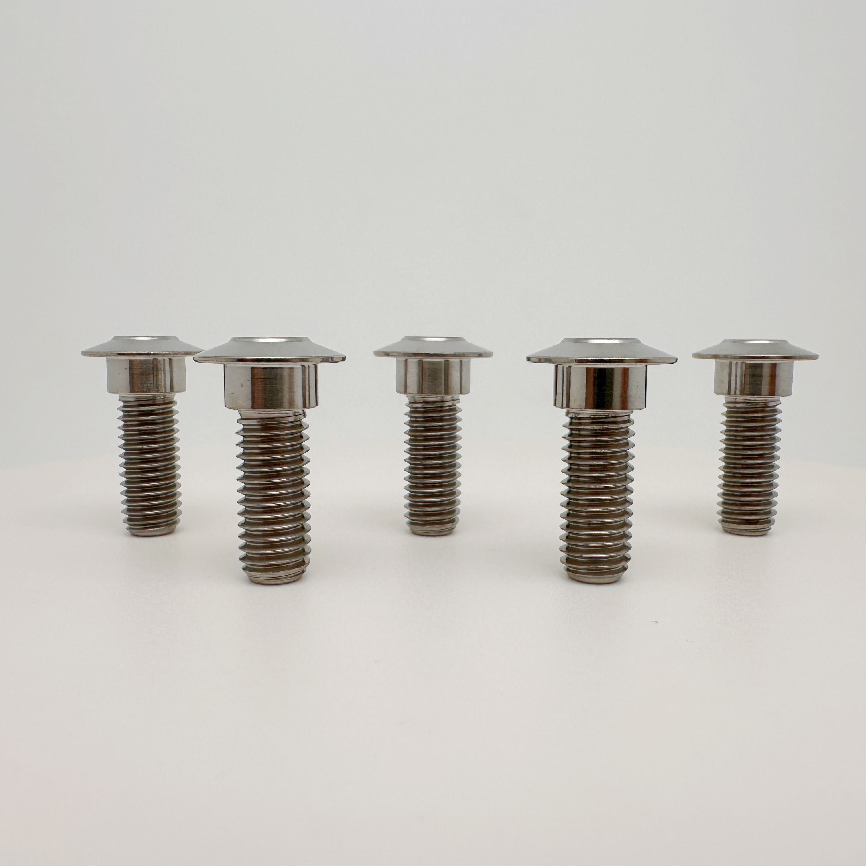 Wholesales Gr5 Titanium Brake-pad Bolts M8*24 Torx Star Hexagon Socket Head High Strength Anti-Corrosion for Motorcycle/Bicycle